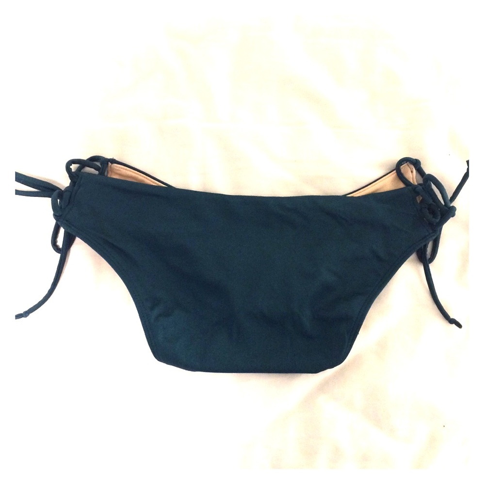LA Hearts teal side-tie bikini bottom sz XS
